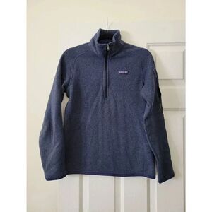 Patagonia Women Better Sweater Fleece Lined Navy pullover in Sz M 1/4 Zip